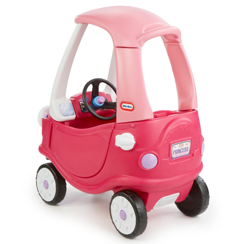 Princess Cozy Coupe - Pink Ride-On Car with Parent Push Handle
