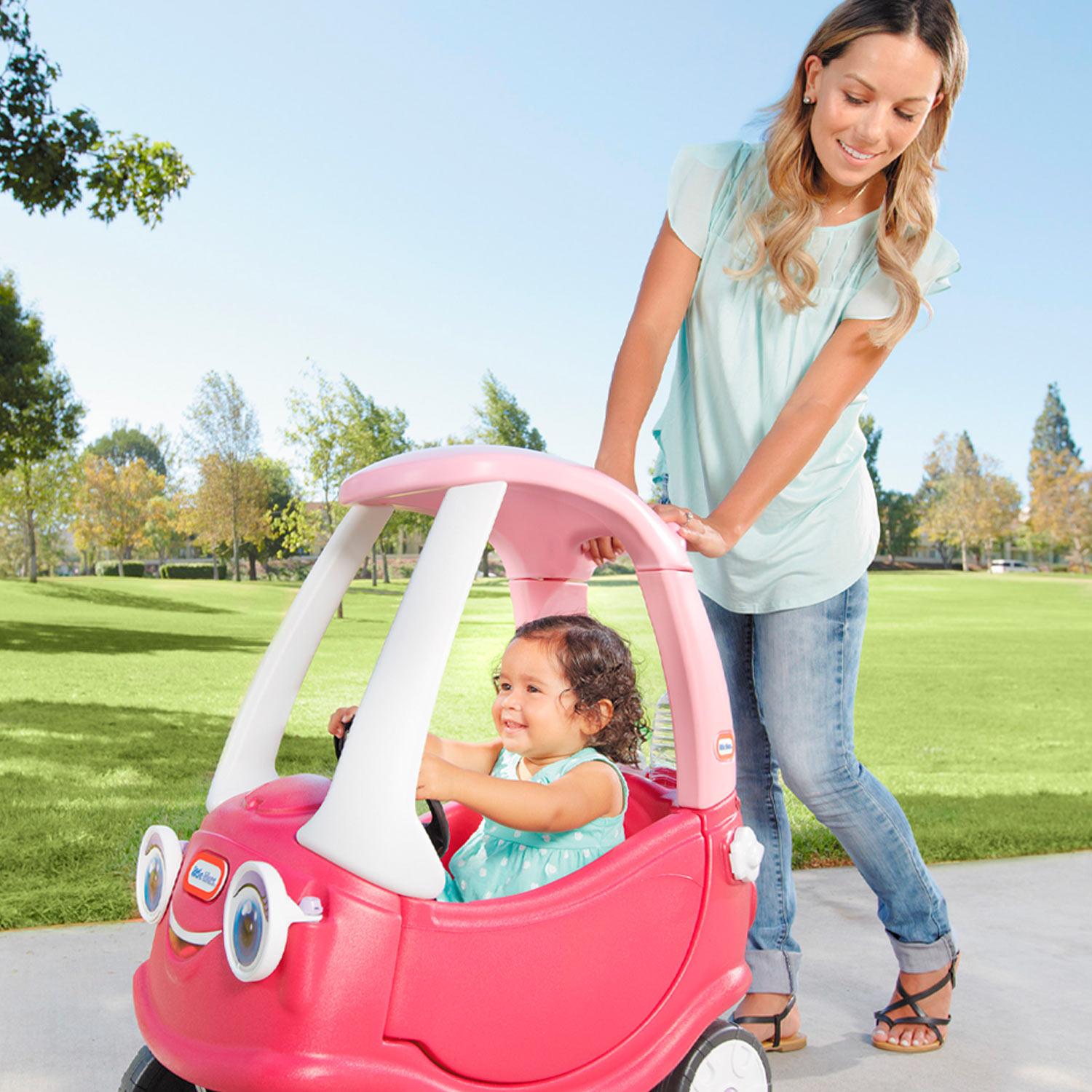 Princess Cozy Coupe - Pink Ride-On Car with Parent Push Handle