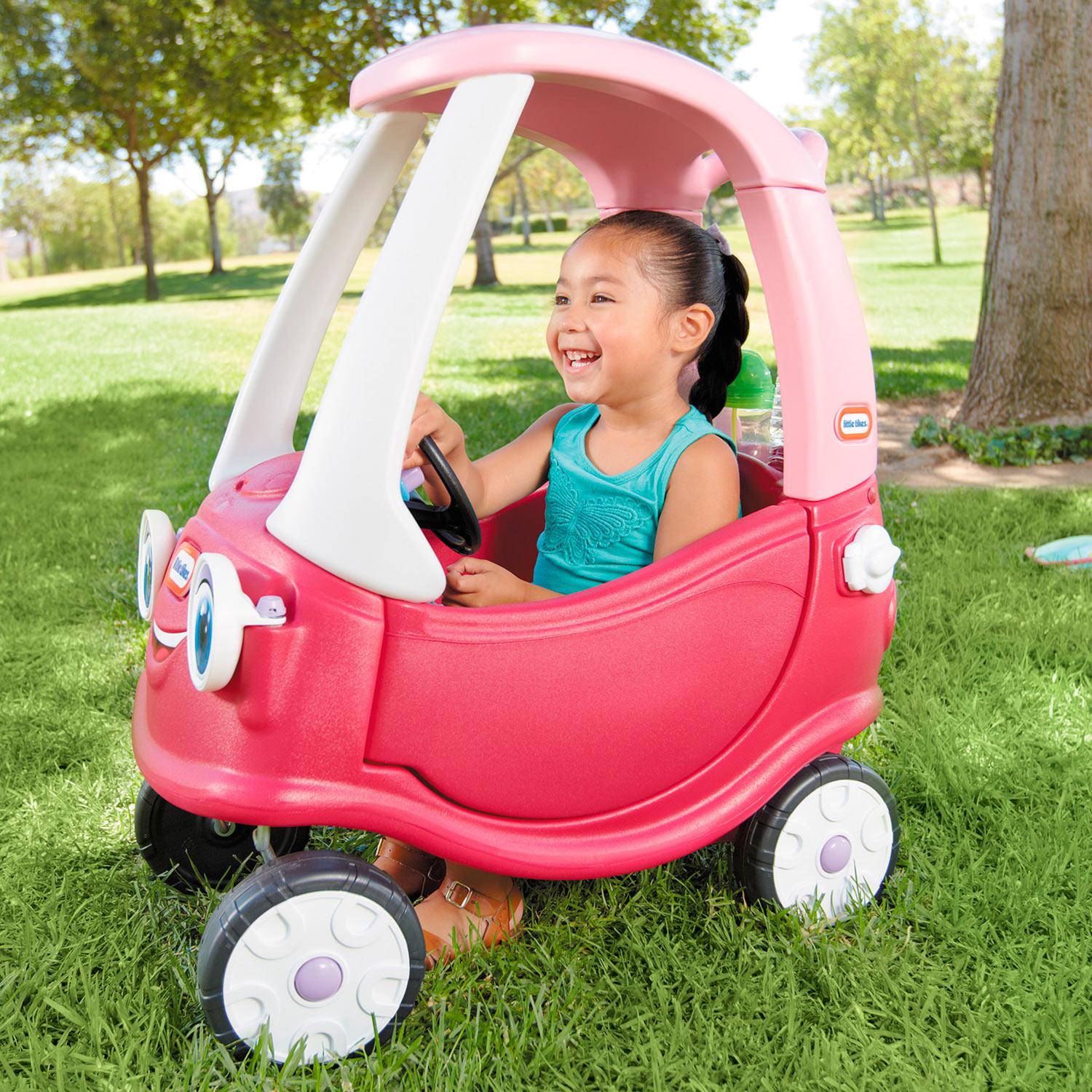 Princess Cozy Coupe - Pink Ride-On Car with Parent Push Handle