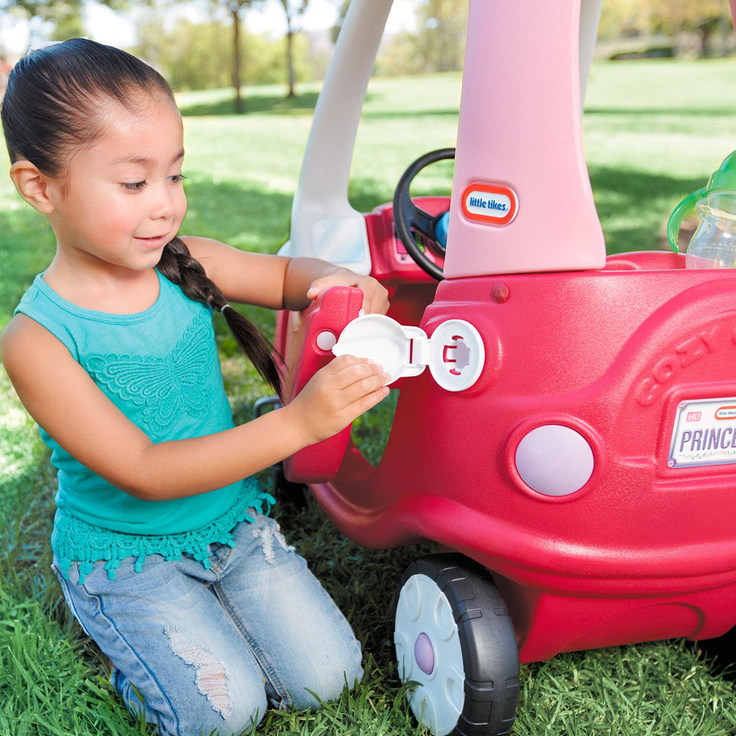 Princess Cozy Coupe - Pink Ride-On Car with Parent Push Handle