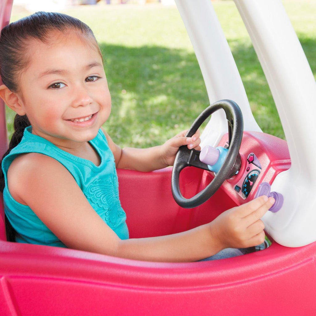 Princess Cozy Coupe - Pink Ride-On Car with Parent Push Handle