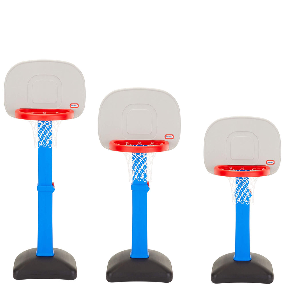 TotSports Easy Score Basketball Set - Adjustable Toddler Hoop with Oversized Rim