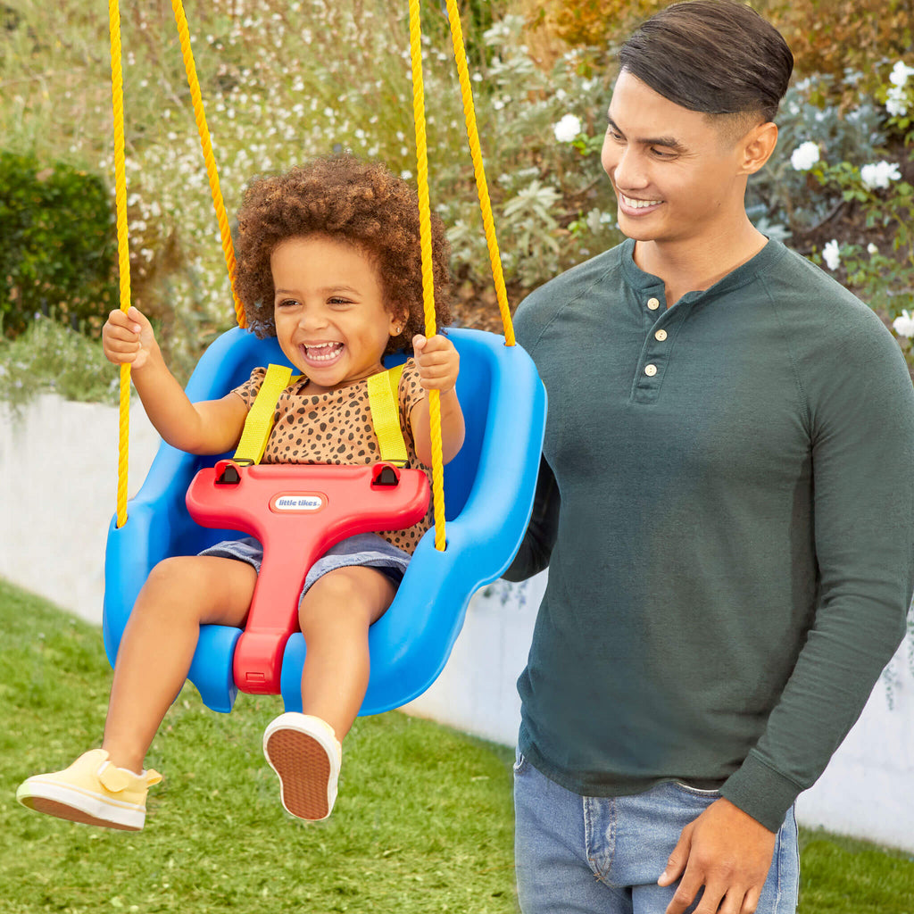 2-in-1 Snug n Secure Swing - Blue - Convertible Baby-to-Toddler Outdoor Swing