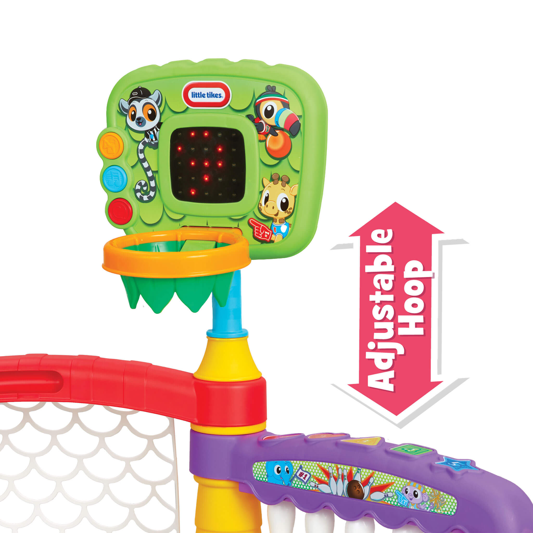 Learn and Play 3-in-1 Sports Zone - Basketball, Soccer and Bowling Activity Center