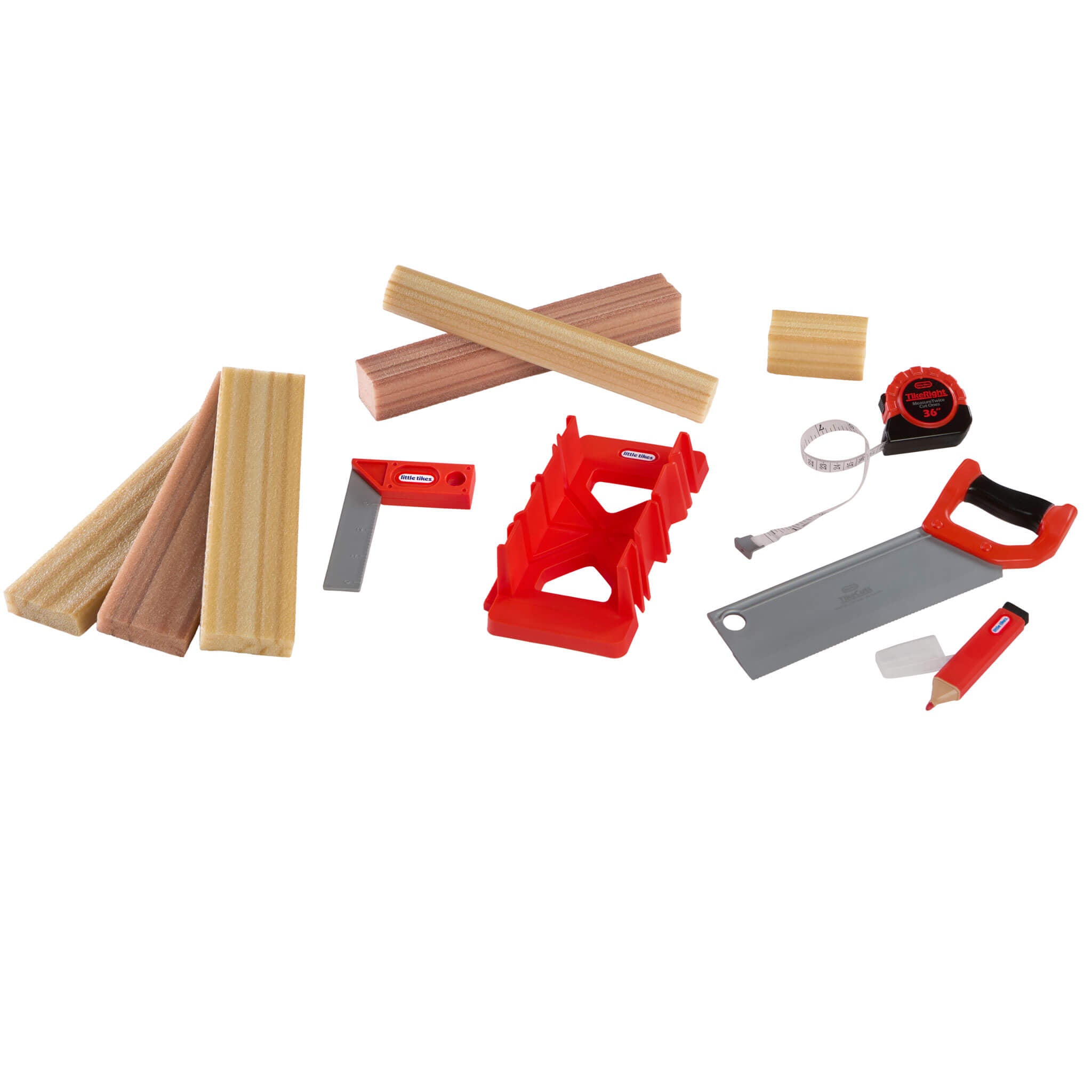 Creative Construction Measure and Cut Set - Kids Measuring and Pretend Cutting Workshop Set