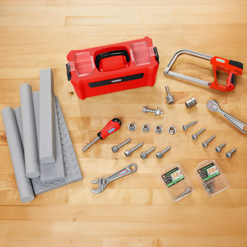 Creative Construction Tool Box Set - Portable Pretend Tool Set for Young Builders