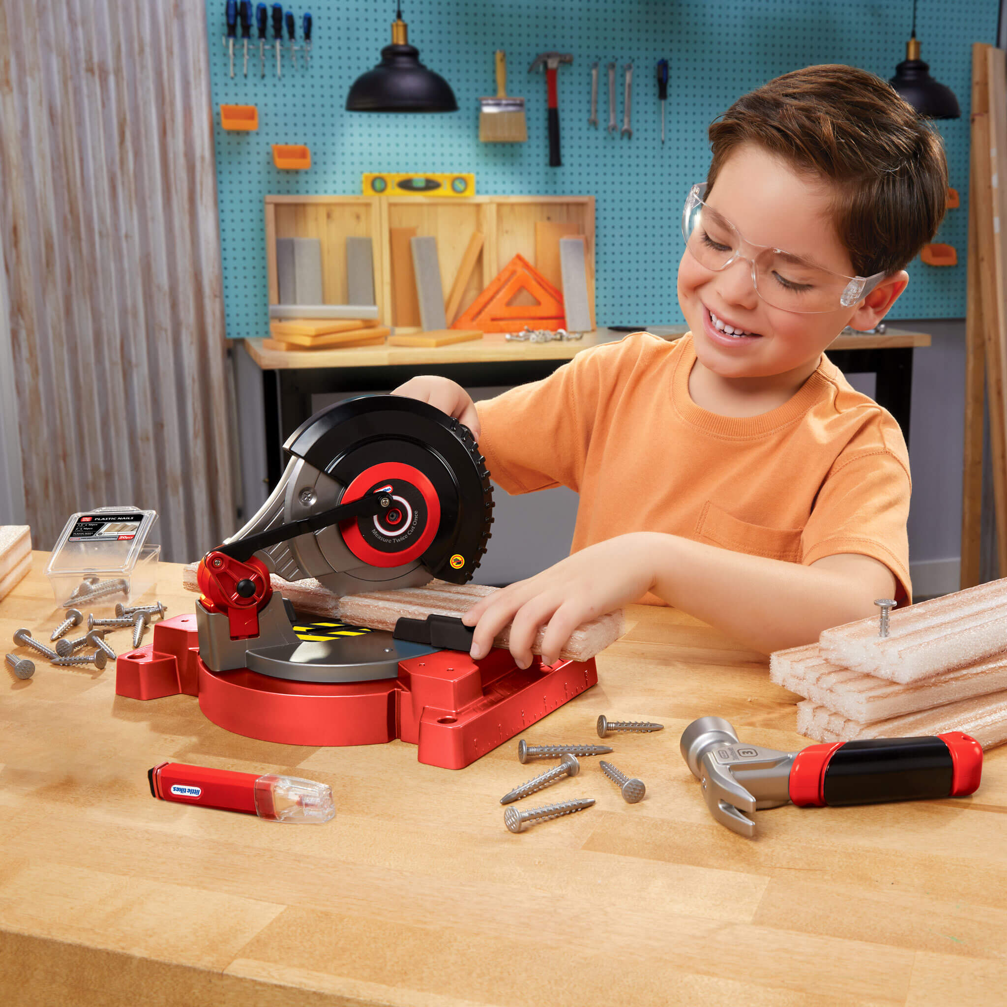 Creative Construction Power Cuts Set - Pretend Power Tool Set for Construction Play