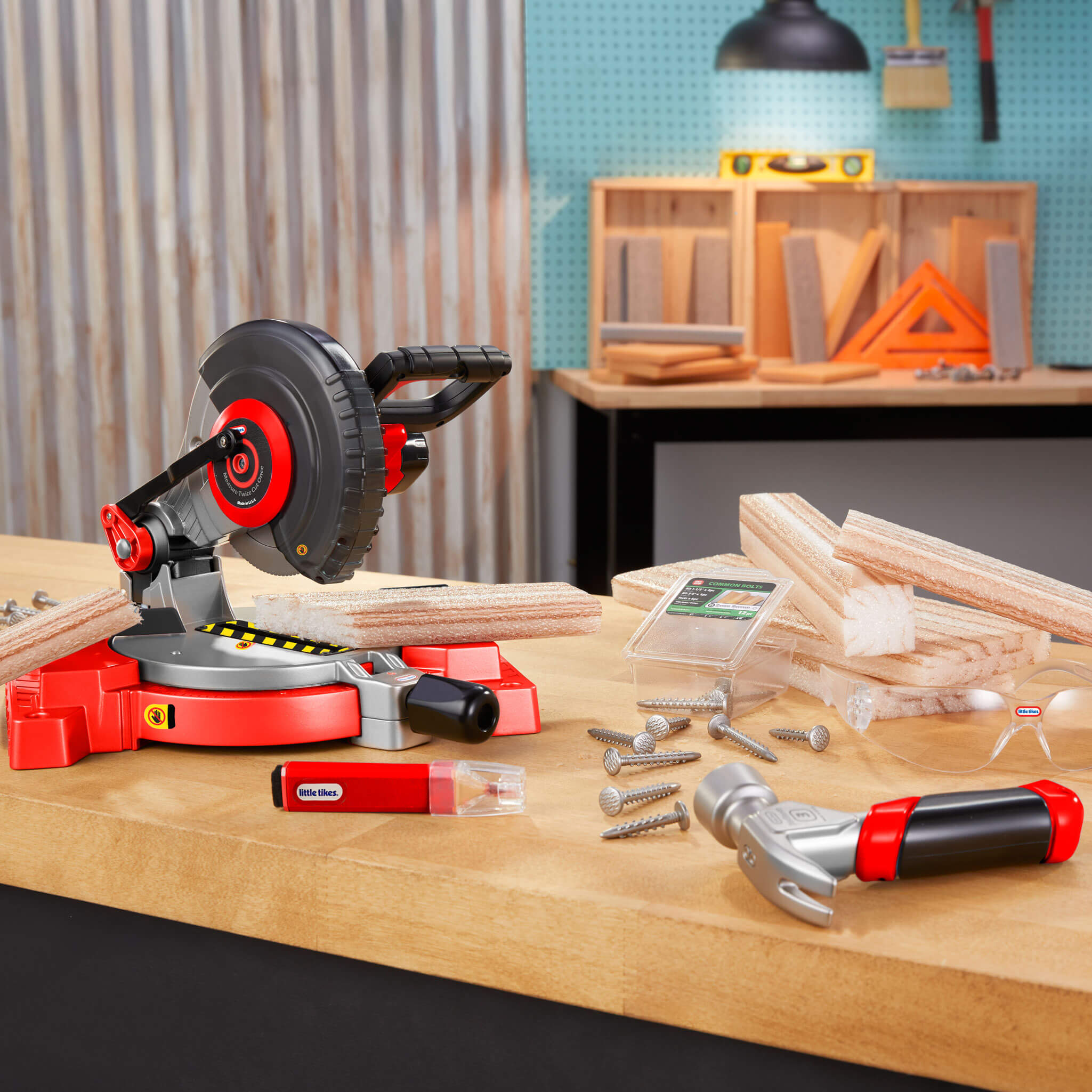Creative Construction Power Cuts Set - Pretend Power Tool Set for Construction Play