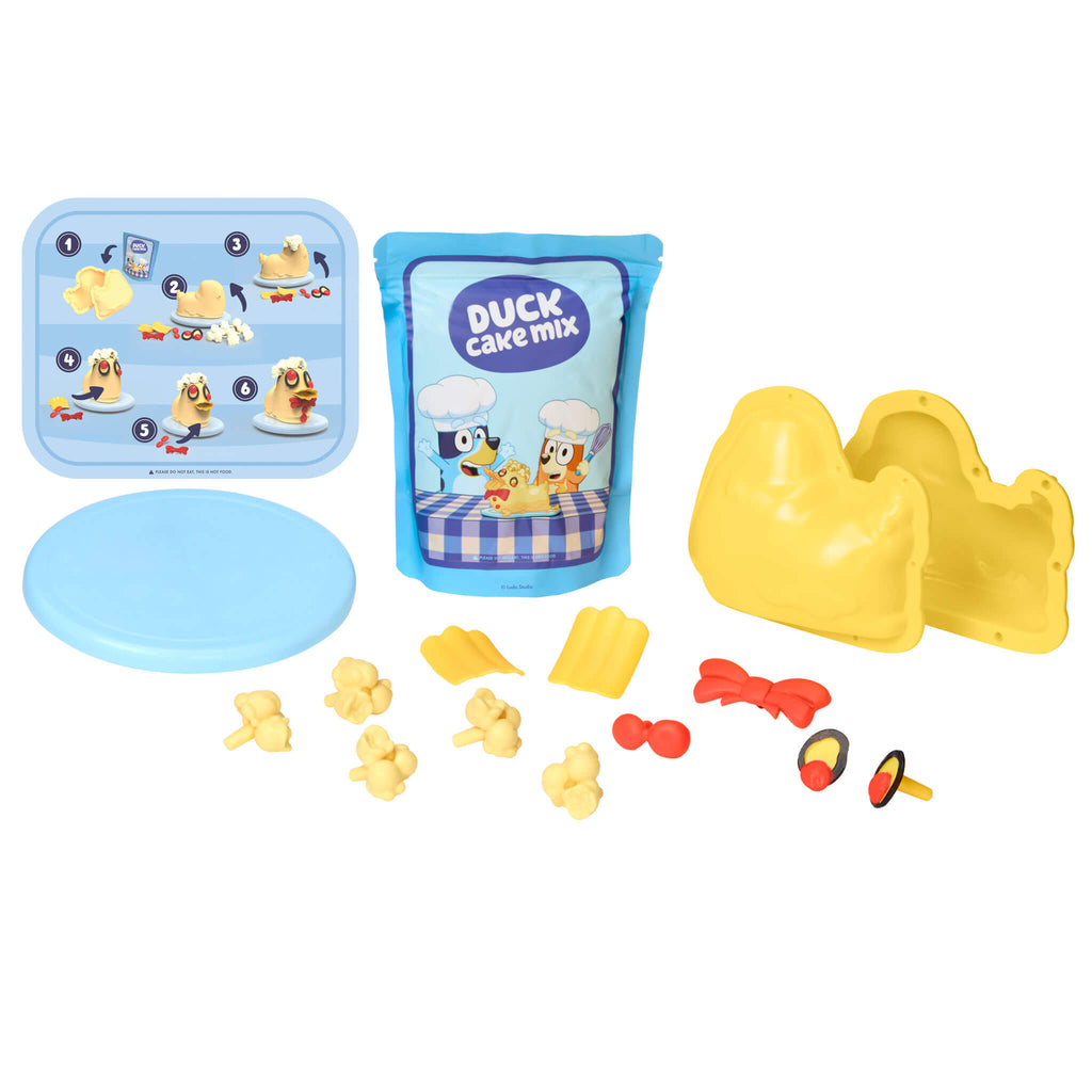 Creative Chefs Bluey - Duck Cake Kit - Pretend Baking Kit with Recipe Cards and Play Ingredients