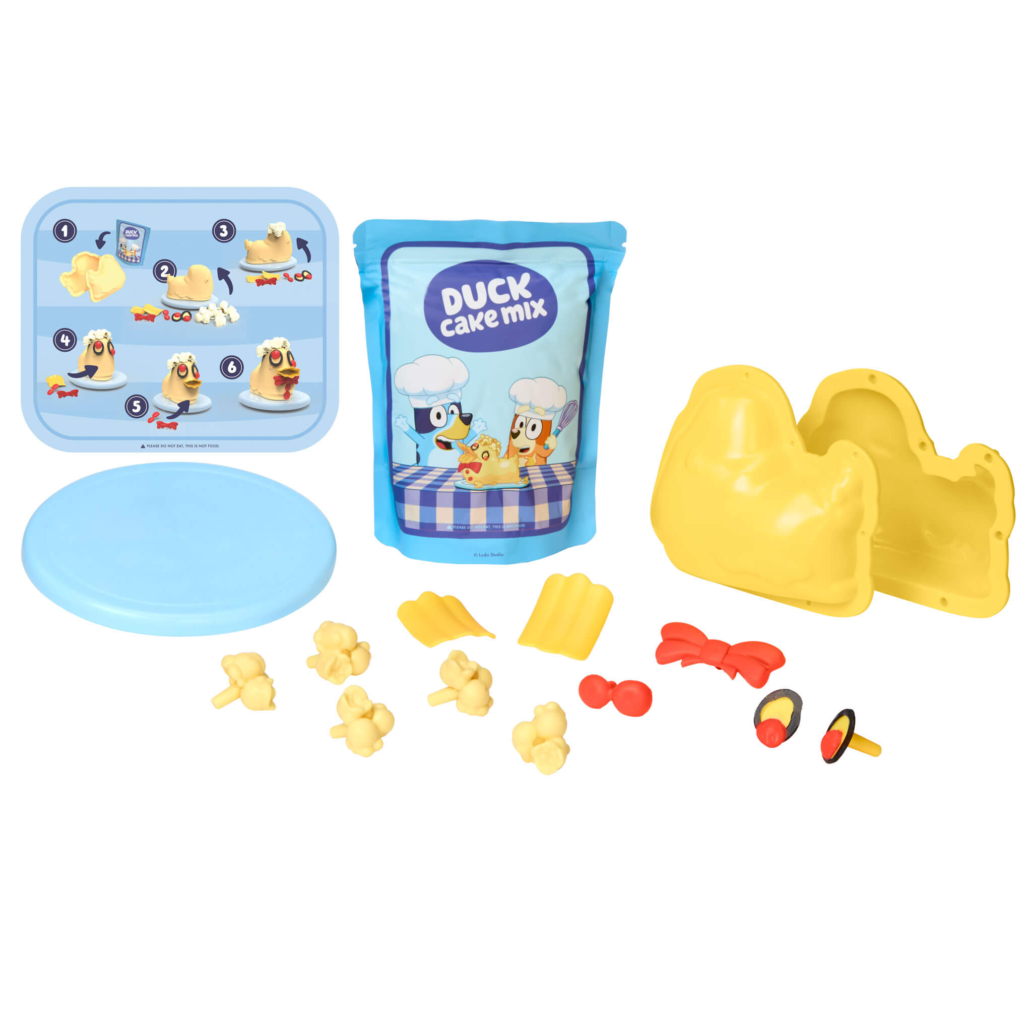 Creative Chefs Bluey - Duck Cake Kit - Pretend Baking Kit with Recipe Cards and Play Ingredients