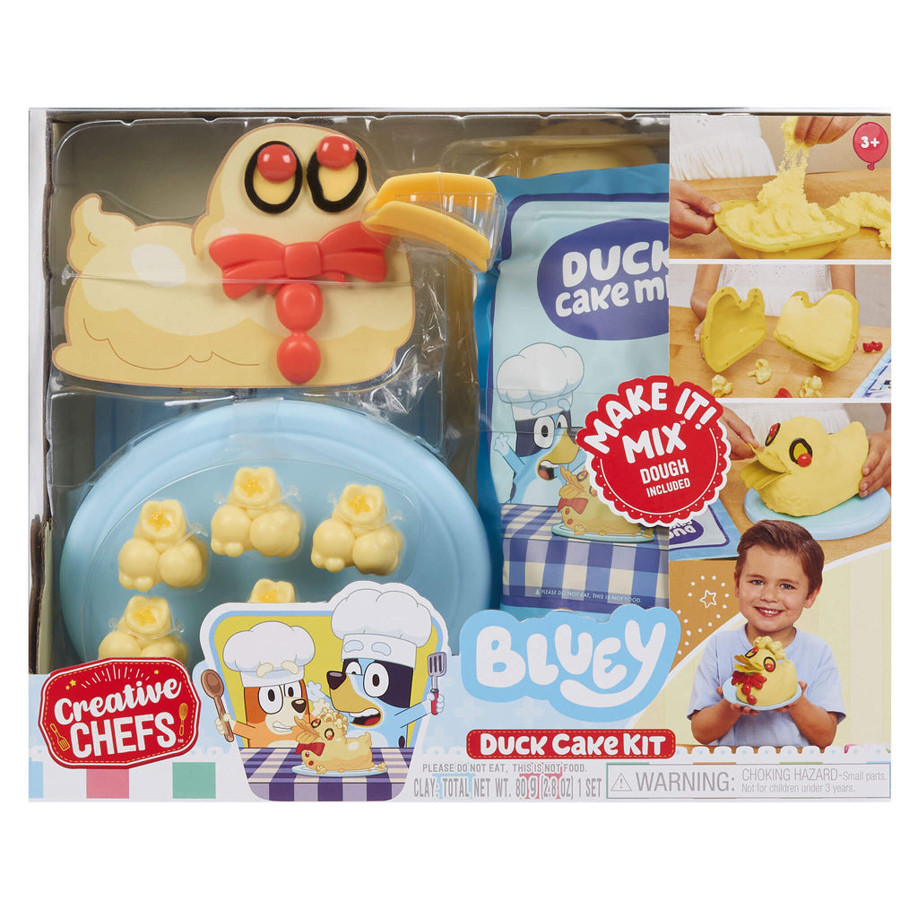 Creative Chefs Bluey - Duck Cake Kit - Pretend Baking Kit with Recipe Cards and Play Ingredients