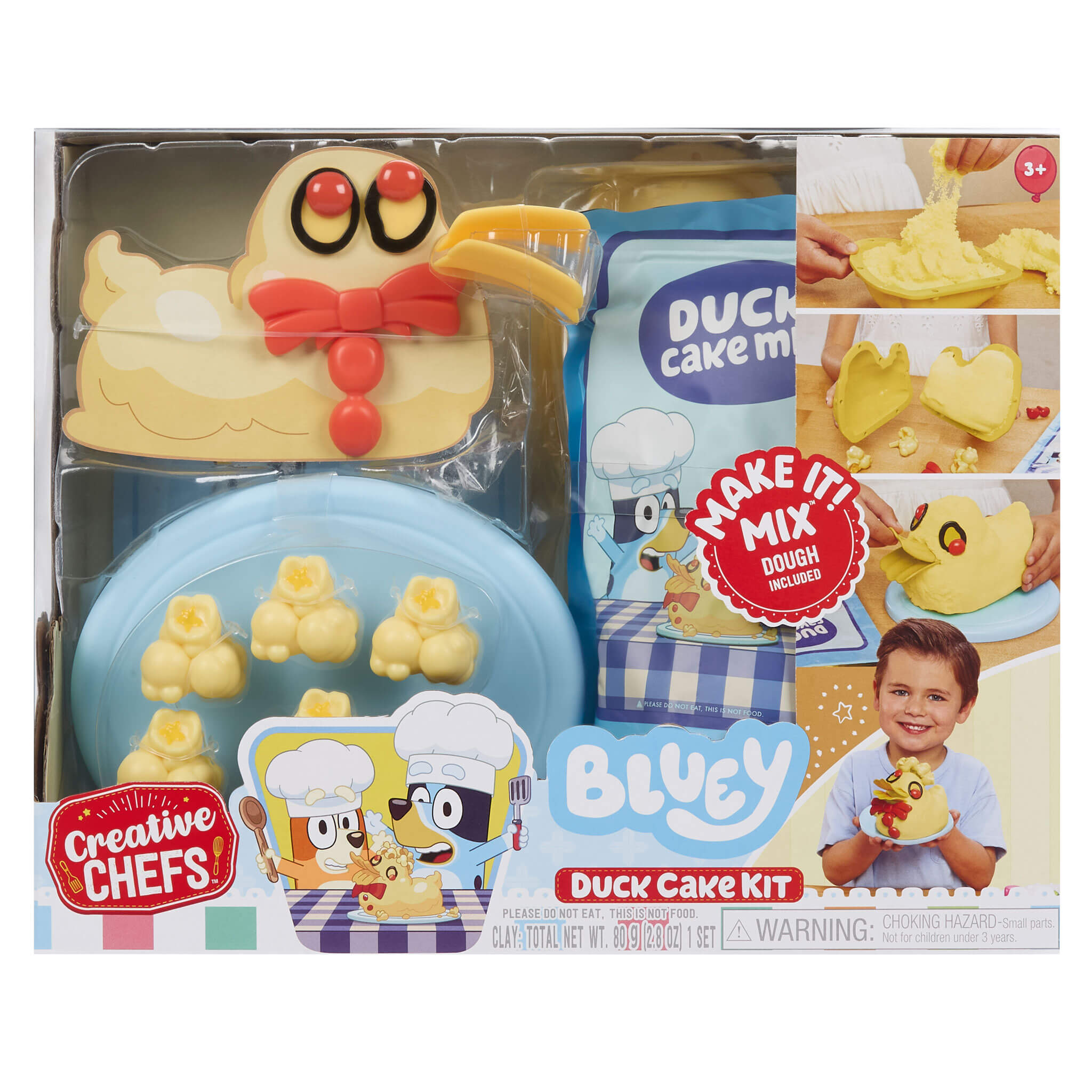Creative Chefs Bluey - Duck Cake Kit - Pretend Baking Kit with Recipe Cards and Play Ingredients