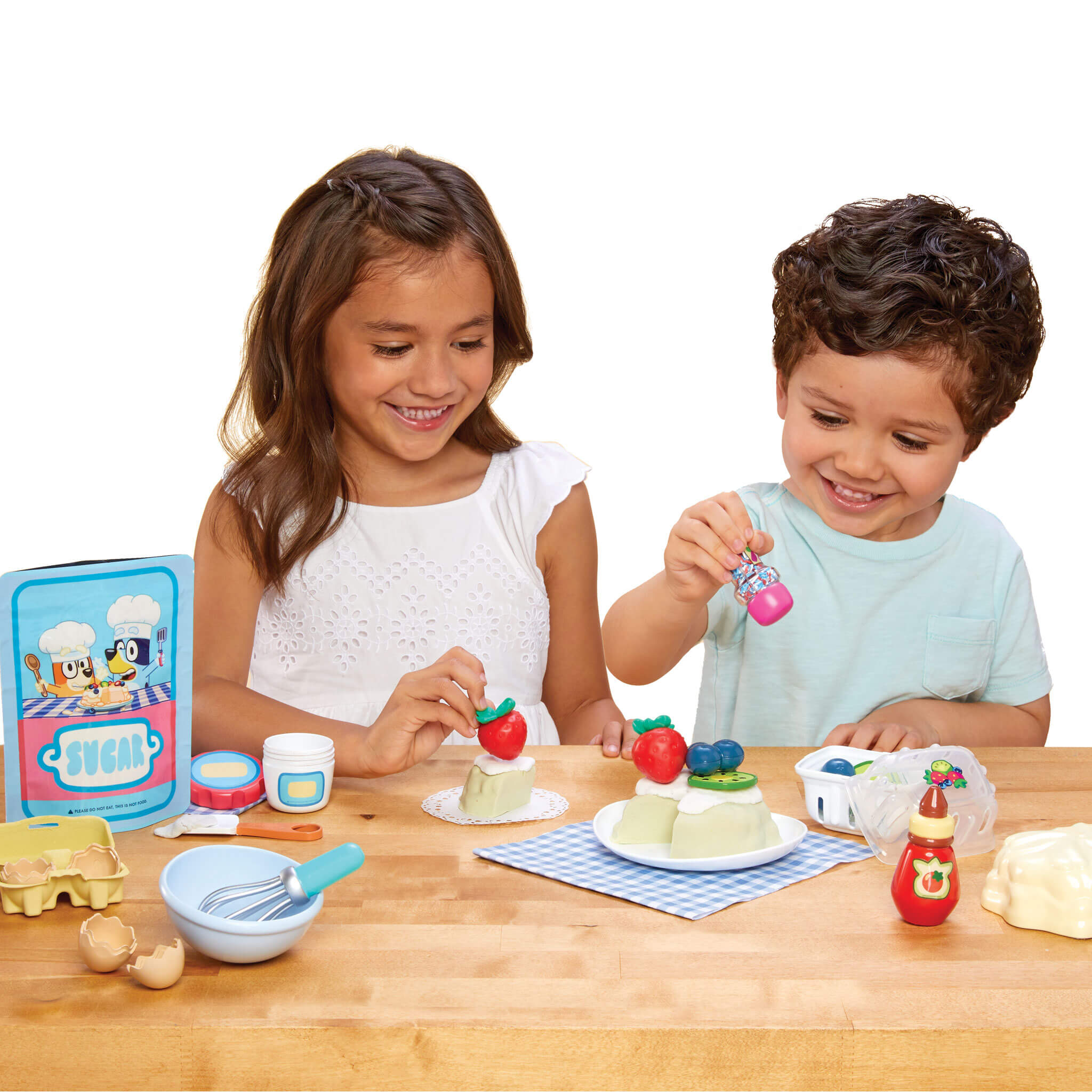 Creative Chefs Bluey - Pavlova Kit - Pretend Dessert Kit with Recipe Cards and Reusable Mix