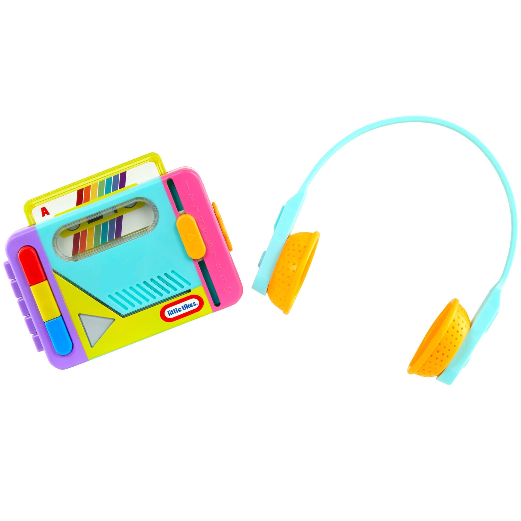 Old School Rainbow Remix Music Player - Cassette-Style Light-Up Music Toy