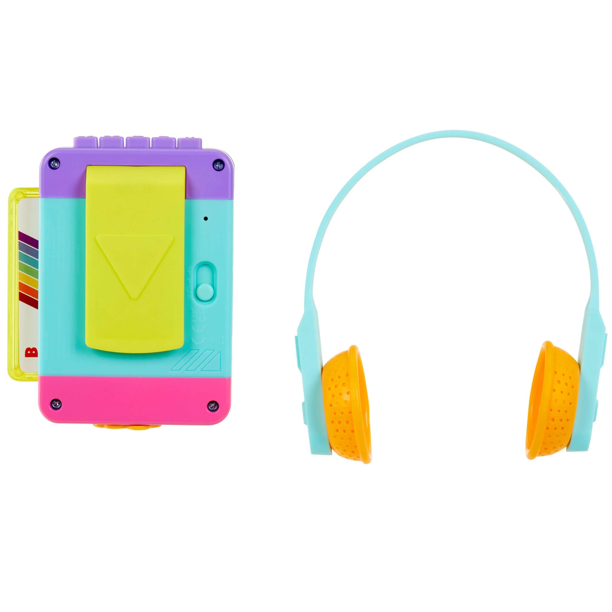 Old School Rainbow Remix Music Player - Cassette-Style Light-Up Music Toy